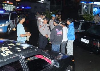 Patroli Gabungan Polres Ciamis Pada Malam Hari untuk Cegah Kejahatan Jalanan