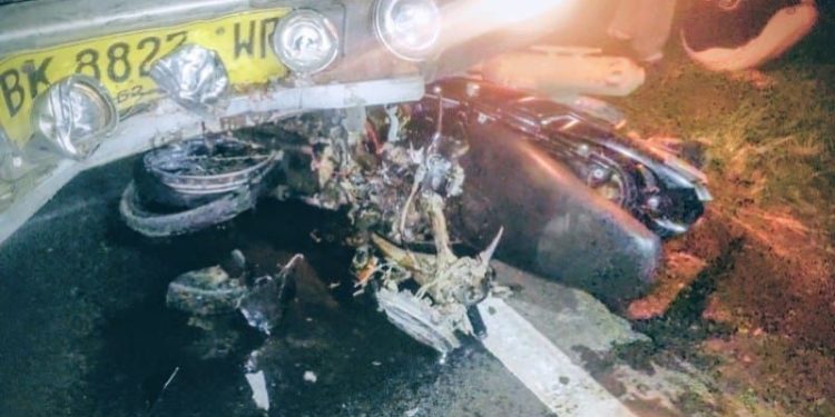 Pengendara Motor Tewas Terseret Truk Trailer Belasan Meter di Jalinsum Batu Bara