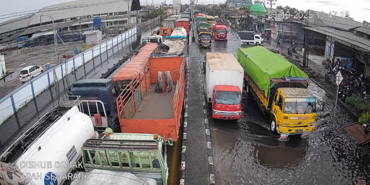 Banjir Masih Rendam Jalur Pantura Demak, Lalu Lintas dari Timur ke Barat Dialihkan