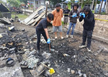 Sat Reskrim Polres Sarmi Selidiki Penyebab Kebakaran Hebat di Kampung Sarmo